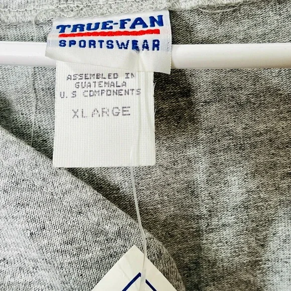 Vtg 90s Atlanta Braves Jersey Style T Shirt Men's XL Gray Baseball Athletic Wear - Picture 8 of 13